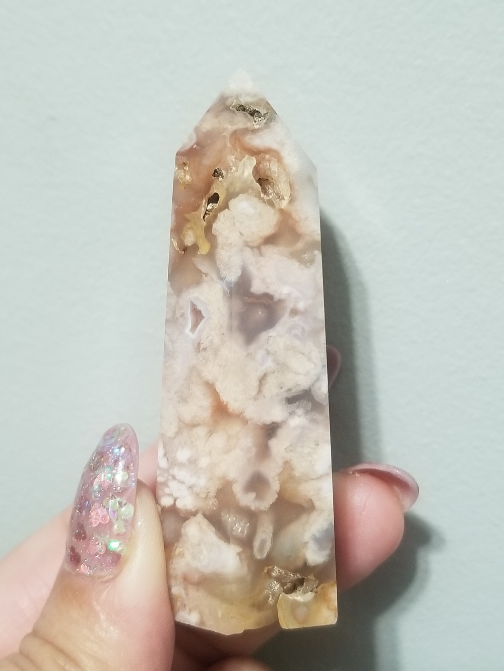 Natural Flower Agate Crystal Tower #1